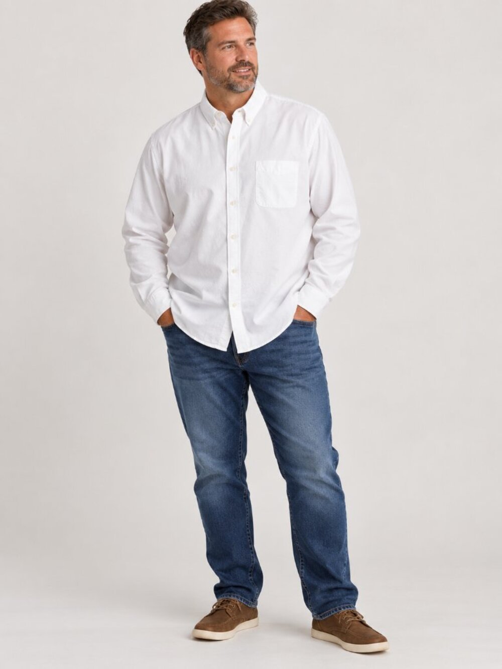 Quince Men's Organic Cotton Oxford Button Down Shirt White XXL